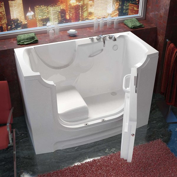 Meditub MediTub 30 x 60 White Soaking Wheelchair Accessible Bathtub 3060WCARWS